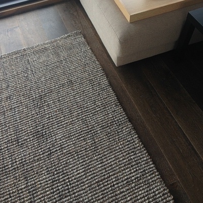 Custom Made Greystone Wool and Jute Rug 